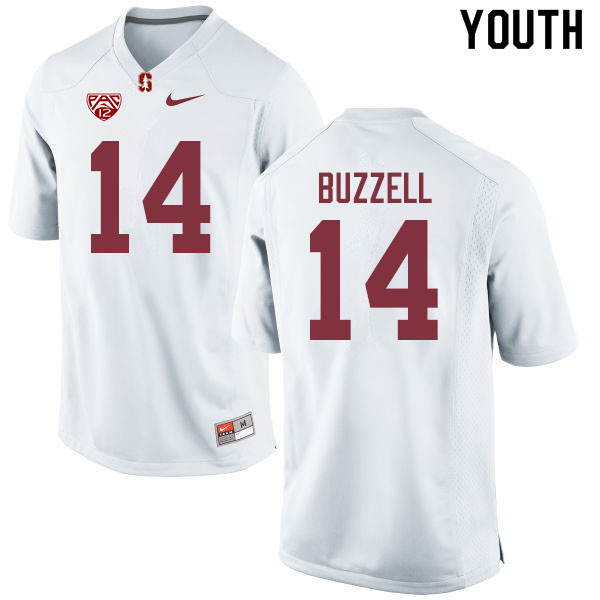 Youth #14 Cameron Buzzell Stanford Cardinal College Football Jerseys Sale-White